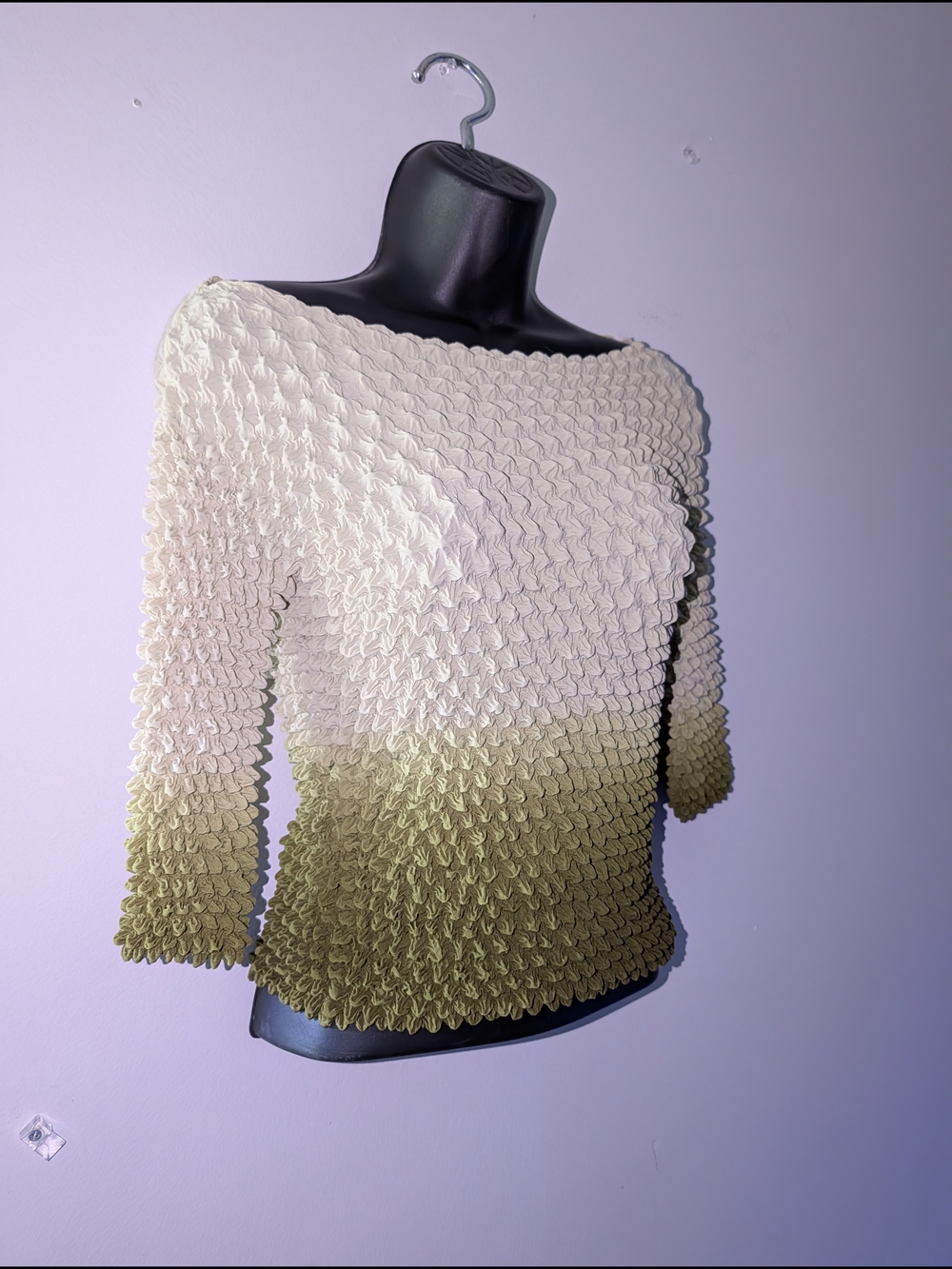 90s Y2k 'popcorn' Textured Blouse